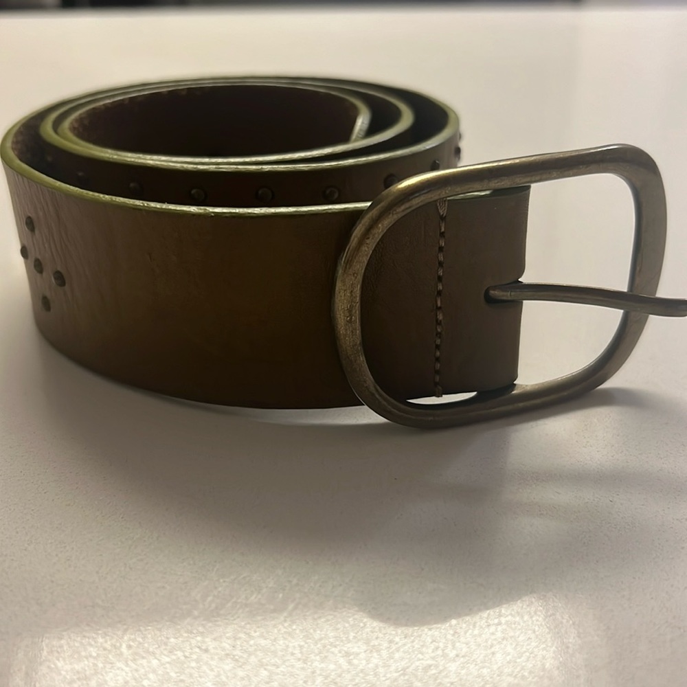 BCBGMAXAZRIA Studded Brown/ Green Belt Size S - Like New